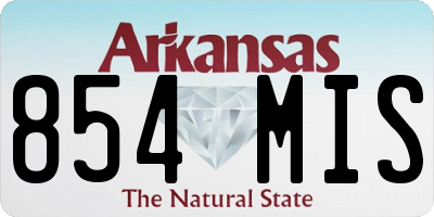 AR license plate 854MIS