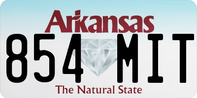 AR license plate 854MIT