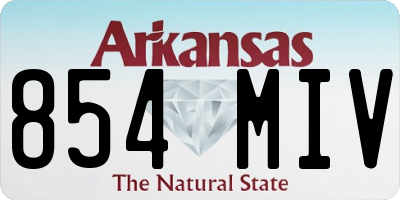 AR license plate 854MIV