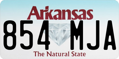 AR license plate 854MJA
