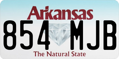 AR license plate 854MJB