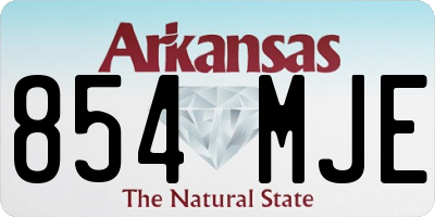 AR license plate 854MJE