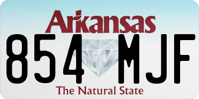 AR license plate 854MJF
