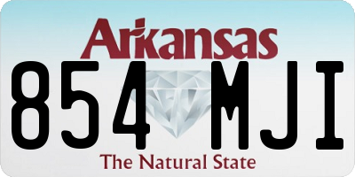 AR license plate 854MJI
