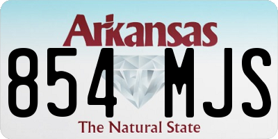 AR license plate 854MJS