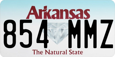 AR license plate 854MMZ