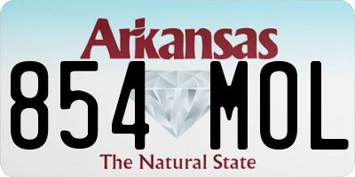 AR license plate 854MOL