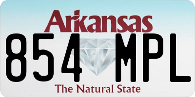 AR license plate 854MPL