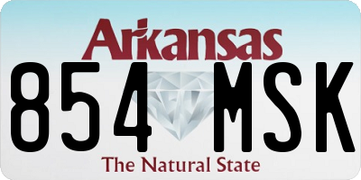 AR license plate 854MSK