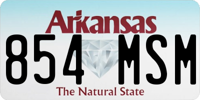 AR license plate 854MSM