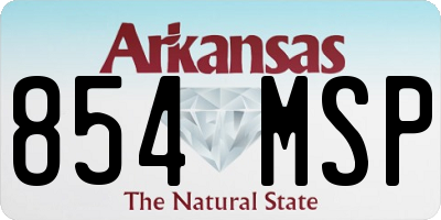 AR license plate 854MSP