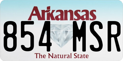 AR license plate 854MSR