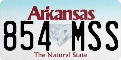 AR license plate 854MSS