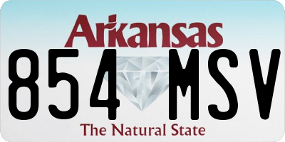 AR license plate 854MSV