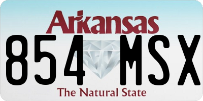 AR license plate 854MSX