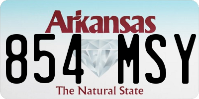 AR license plate 854MSY