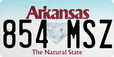 AR license plate 854MSZ