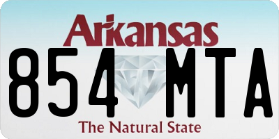 AR license plate 854MTA