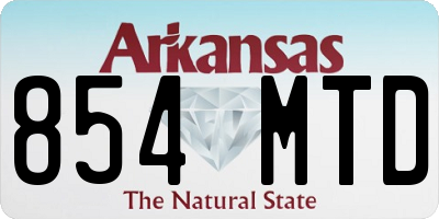 AR license plate 854MTD