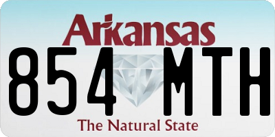 AR license plate 854MTH
