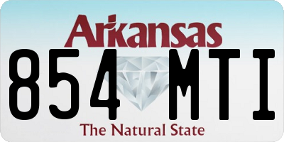 AR license plate 854MTI