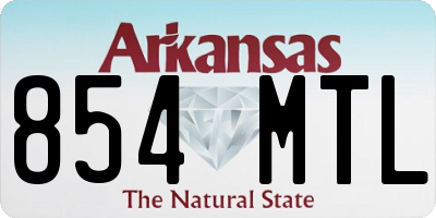 AR license plate 854MTL