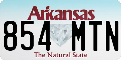 AR license plate 854MTN