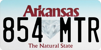 AR license plate 854MTR