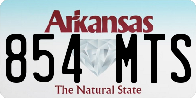 AR license plate 854MTS