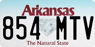 AR license plate 854MTV