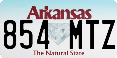 AR license plate 854MTZ