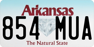 AR license plate 854MUA