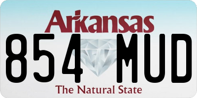 AR license plate 854MUD
