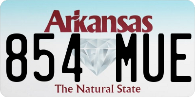 AR license plate 854MUE