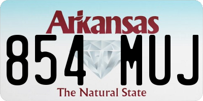 AR license plate 854MUJ