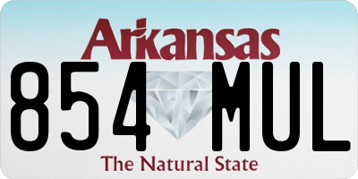 AR license plate 854MUL