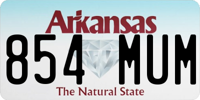 AR license plate 854MUM
