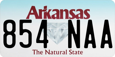 AR license plate 854NAA