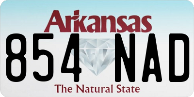 AR license plate 854NAD