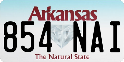 AR license plate 854NAI