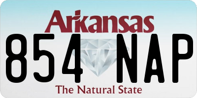 AR license plate 854NAP