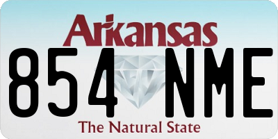 AR license plate 854NME