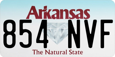 AR license plate 854NVF