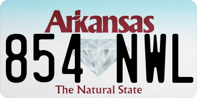 AR license plate 854NWL