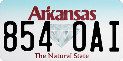 AR license plate 854OAI