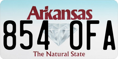AR license plate 854OFA