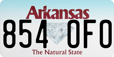 AR license plate 854OFO