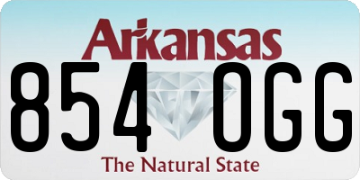 AR license plate 854OGG
