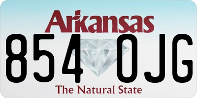 AR license plate 854OJG