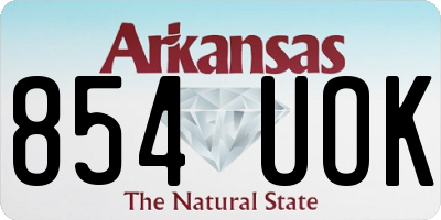 AR license plate 854UOK